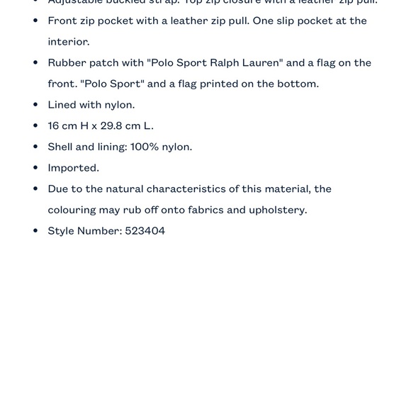 Polo by Ralph Lauren Black Sport Belt Bag - Picture 5 of 5